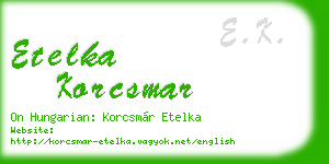 etelka korcsmar business card